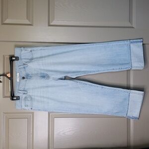 NWT Fidelity Denim light wash Taylor straight crop jeans size 30